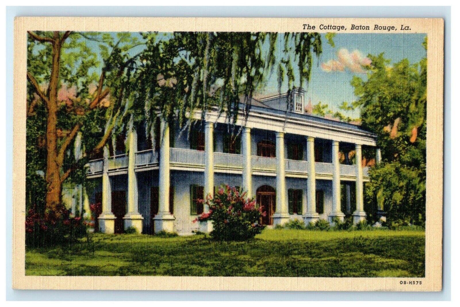c1940\'s View Of The Cottage Baton Rouge Louisiana LA Unposted Vintage Postcard