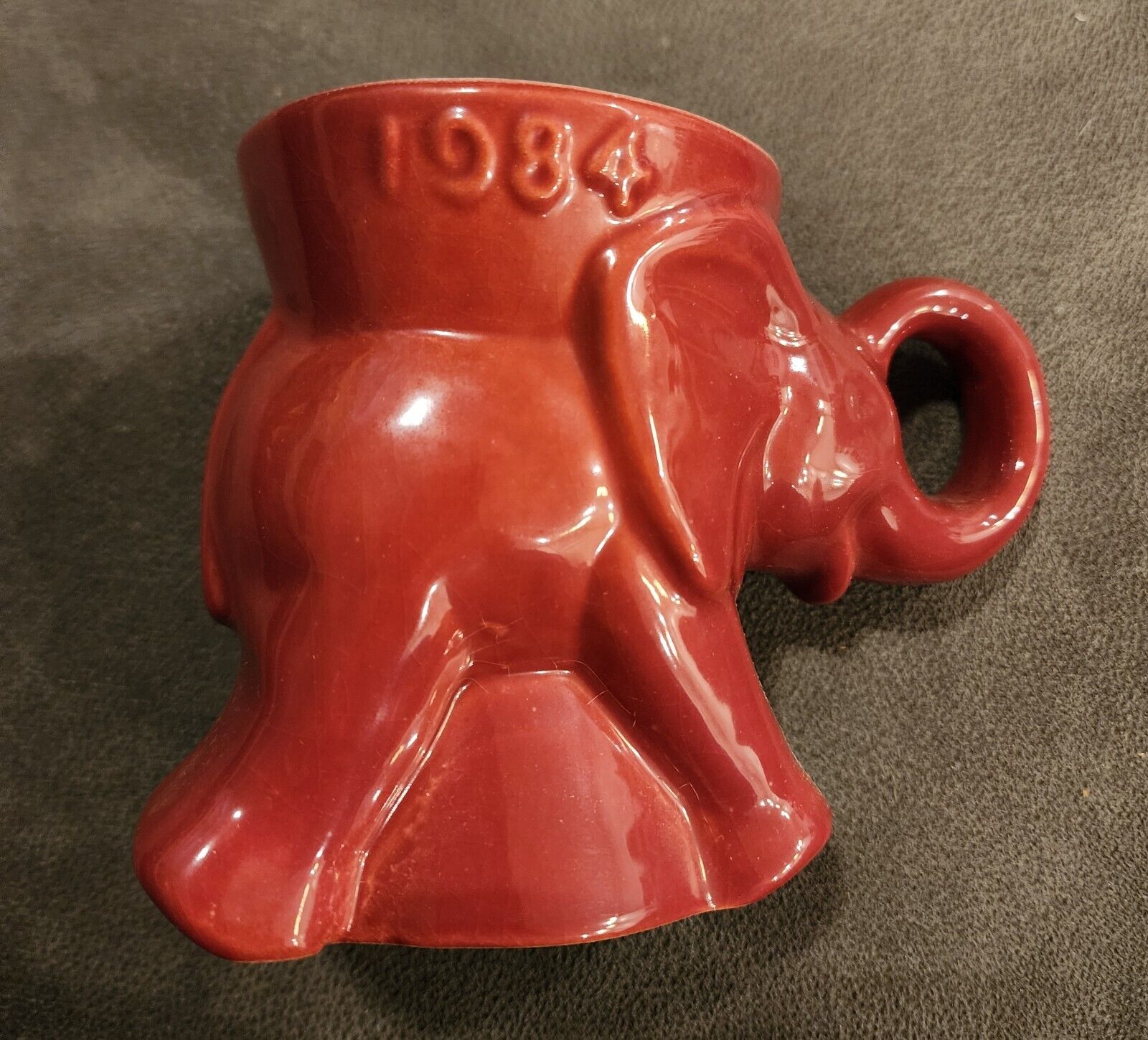 Frankoma ceramic political mug 1984 GOP (Ronald Reagan time) elephant