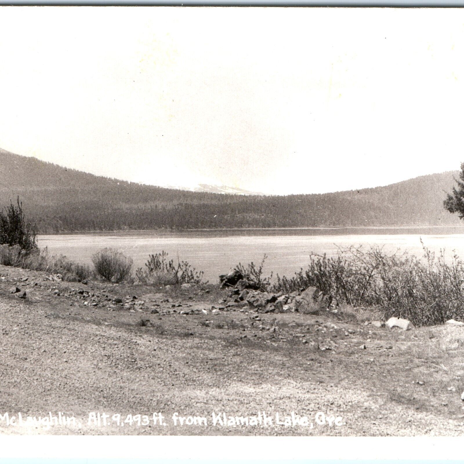 c1940s Klamath Lake, OR RPPC Mountain McLaughlin Real Photo Sawyers Ore Mt A164