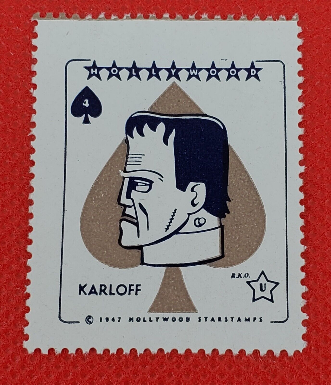 Boris Karloff Frankenstein 1947 Movie Star Stamp Set Hollywood Comedy Legends