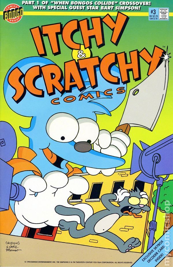 Itchy and Scratchy Comics #3 VF 1994 Stock Image