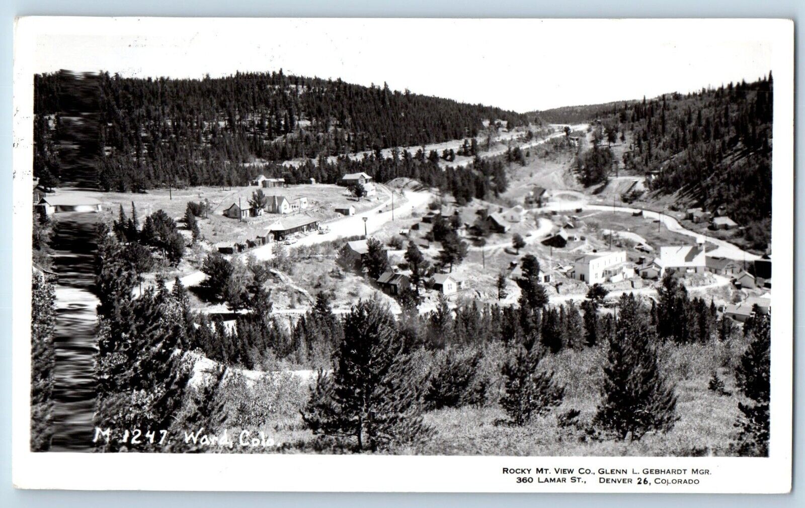 Denver Colorado CO Postcard RPPC Photo Rocky Mt. View Co. Bird\'s Eye View 1962