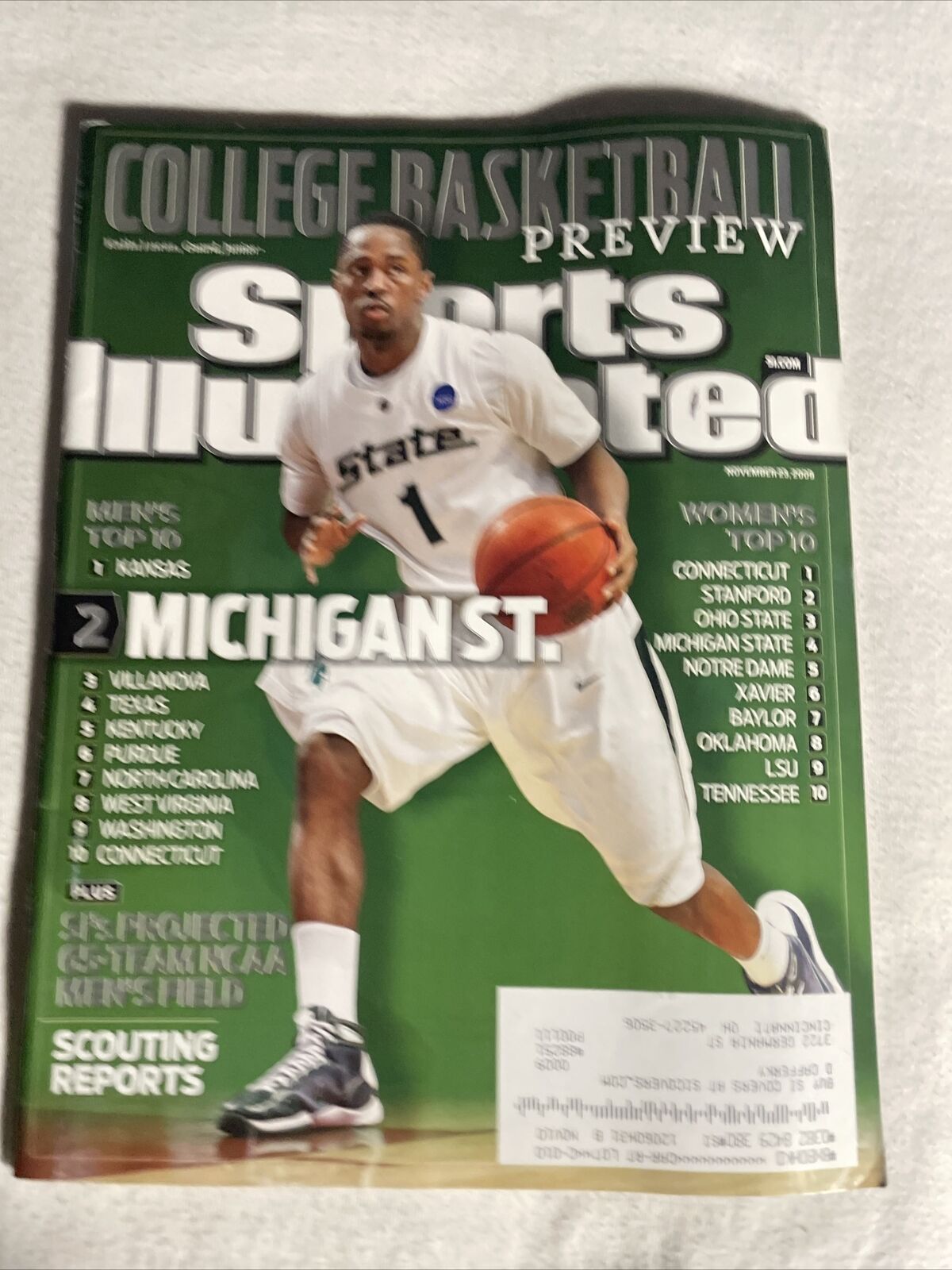 2009 November 23 Sports Illustrated Magazine, College basketball   (CP246)