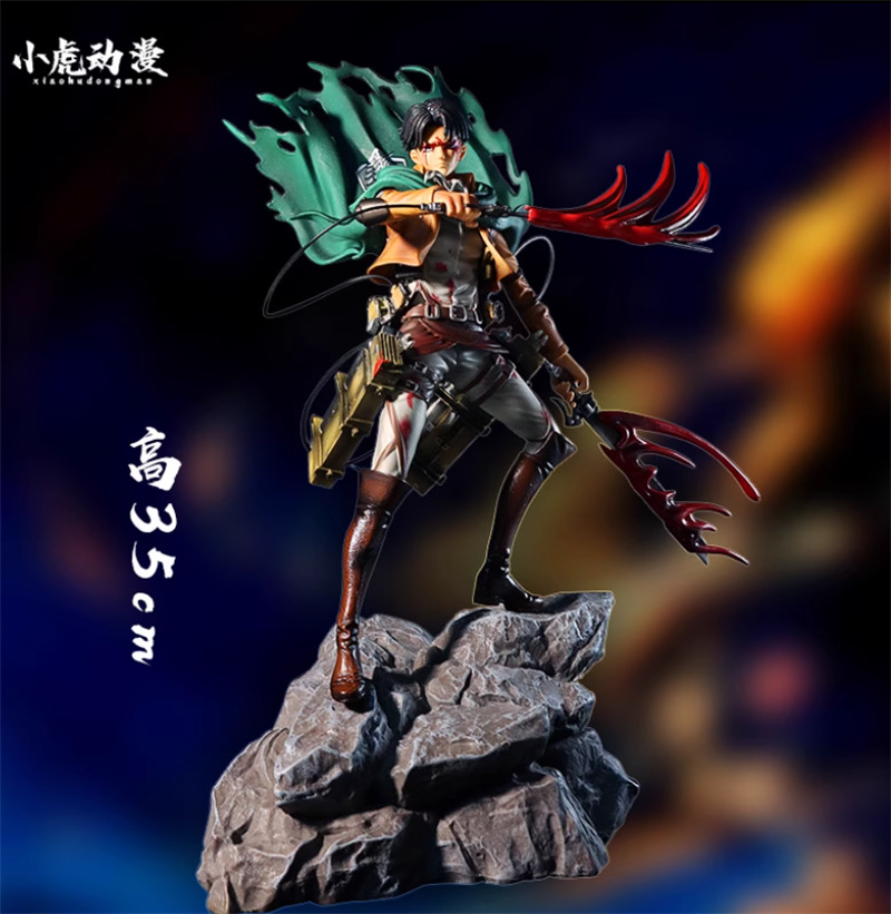 Attack On Titan Levi·Ackerman Cosplay Anime PVC 35cm Figure Model Statue Gift 