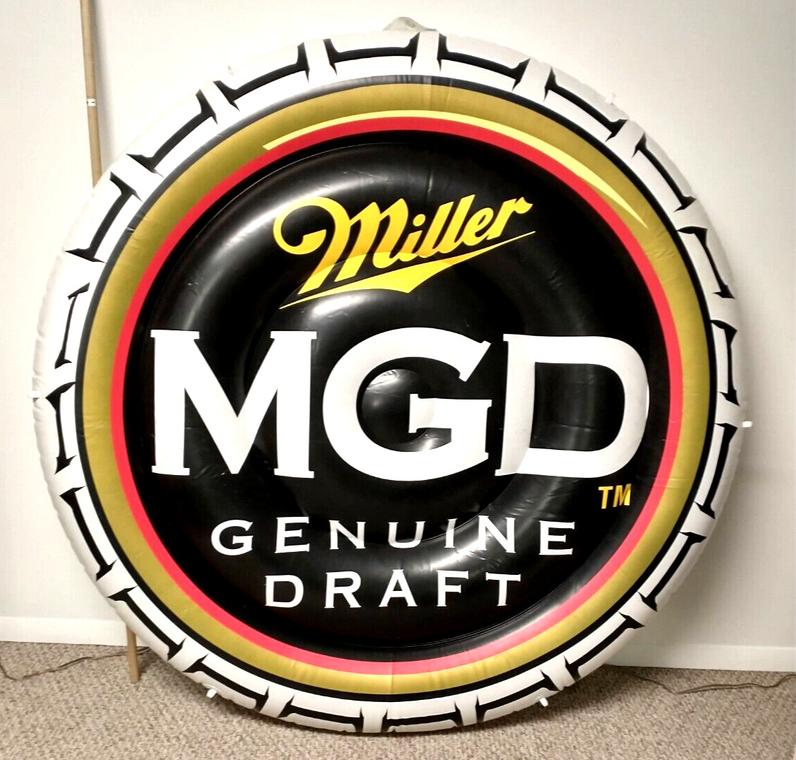 Miller Genuine Draft Inflatable Bottle Cap Island Pool Float 54\