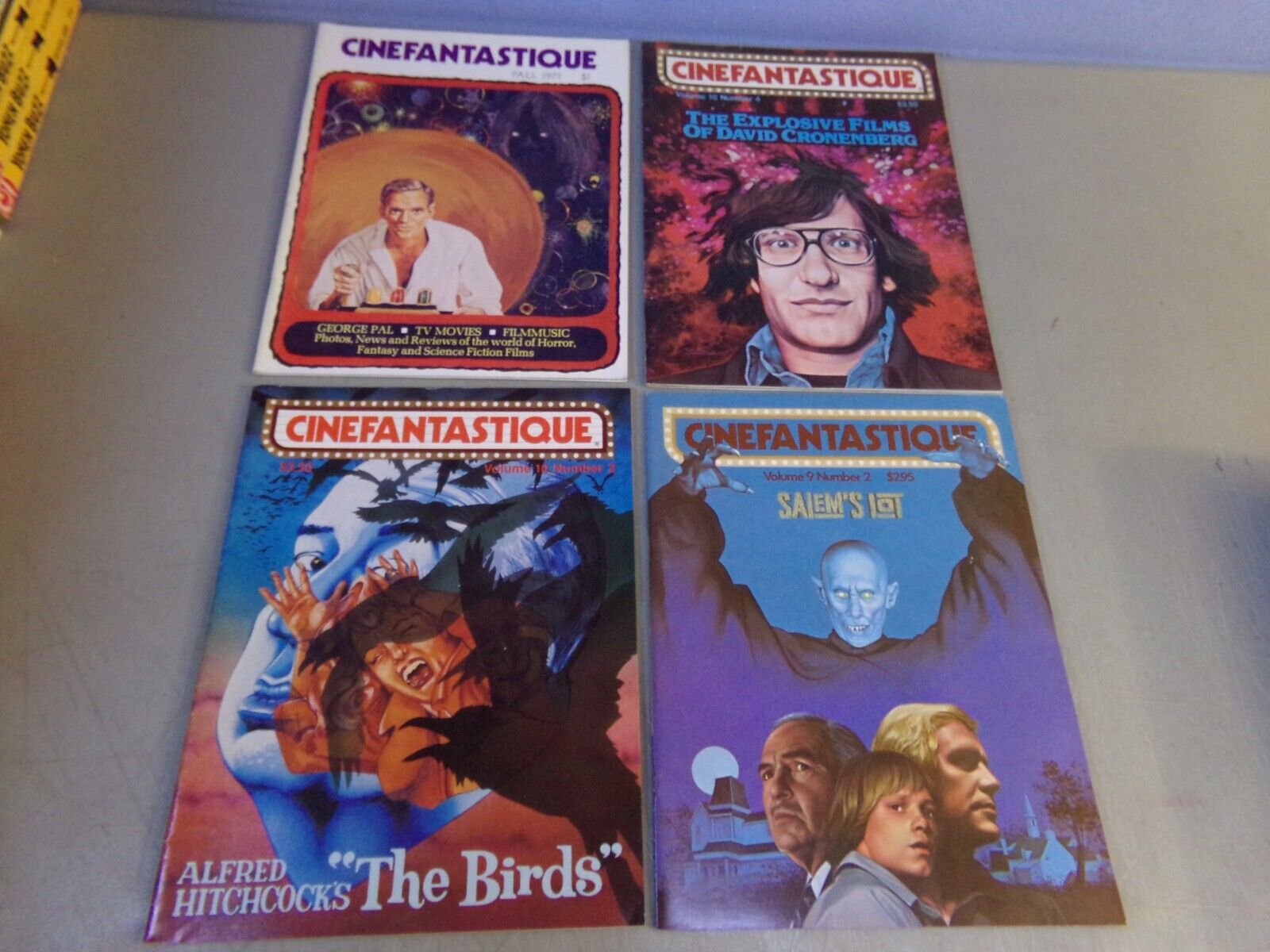 4 Cinefantastique Magazines Salems Lot,The Birds etc.