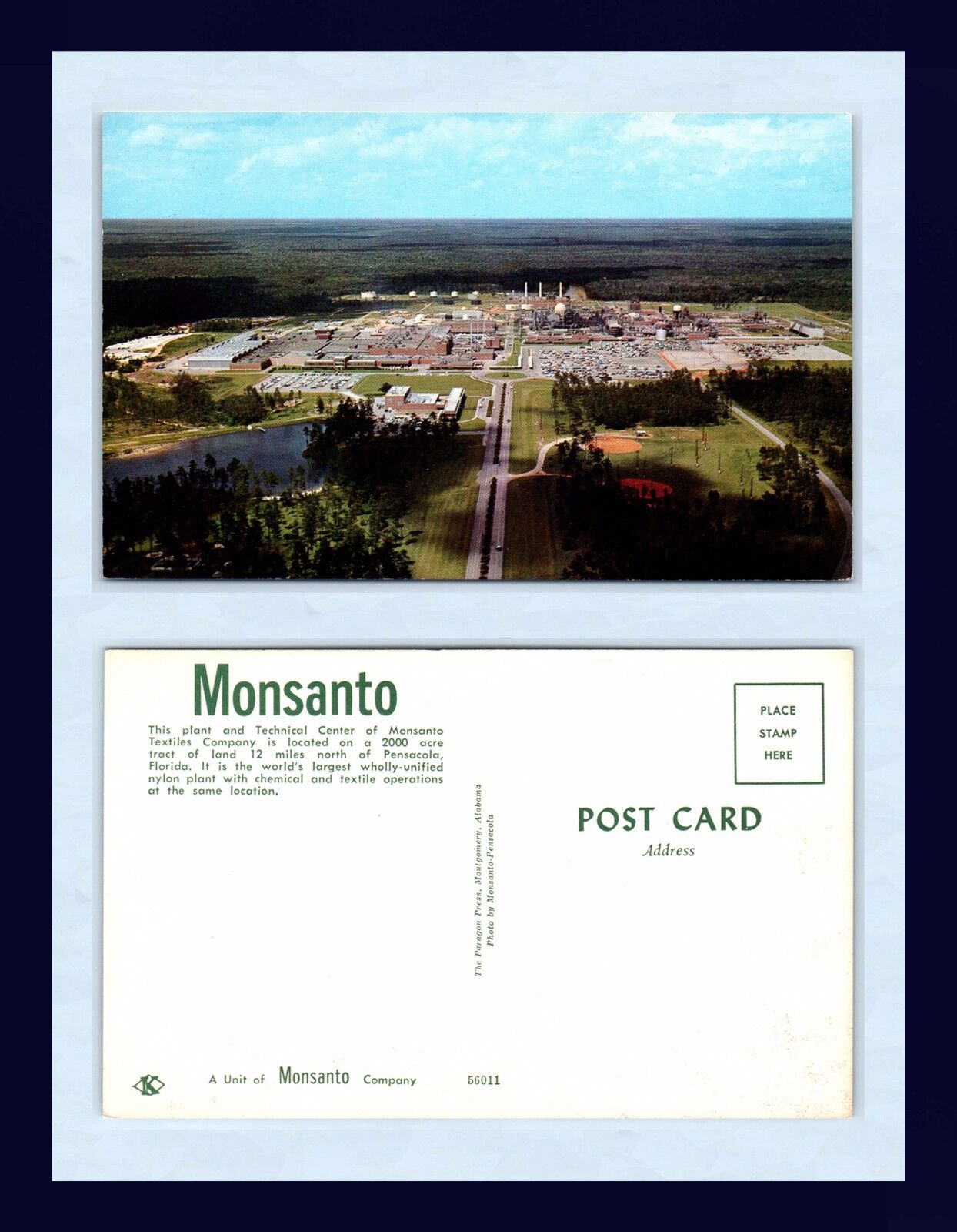FLORIDA PENSACOLA MONSANTO TEXTILES NYLON PLANT AND TECHNICAL CENTER CIRCA 1959