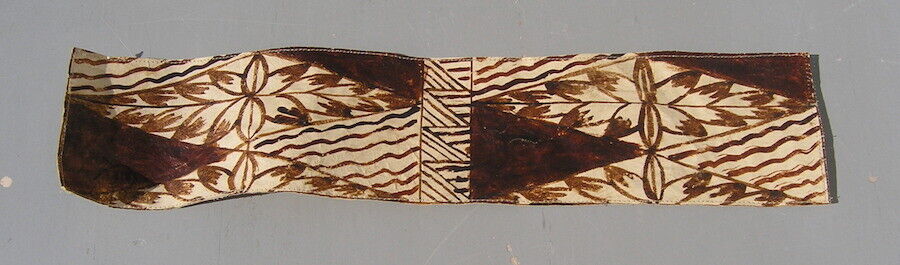 Vintage Aboriginal Painting on Bark ~4x18 inches panel