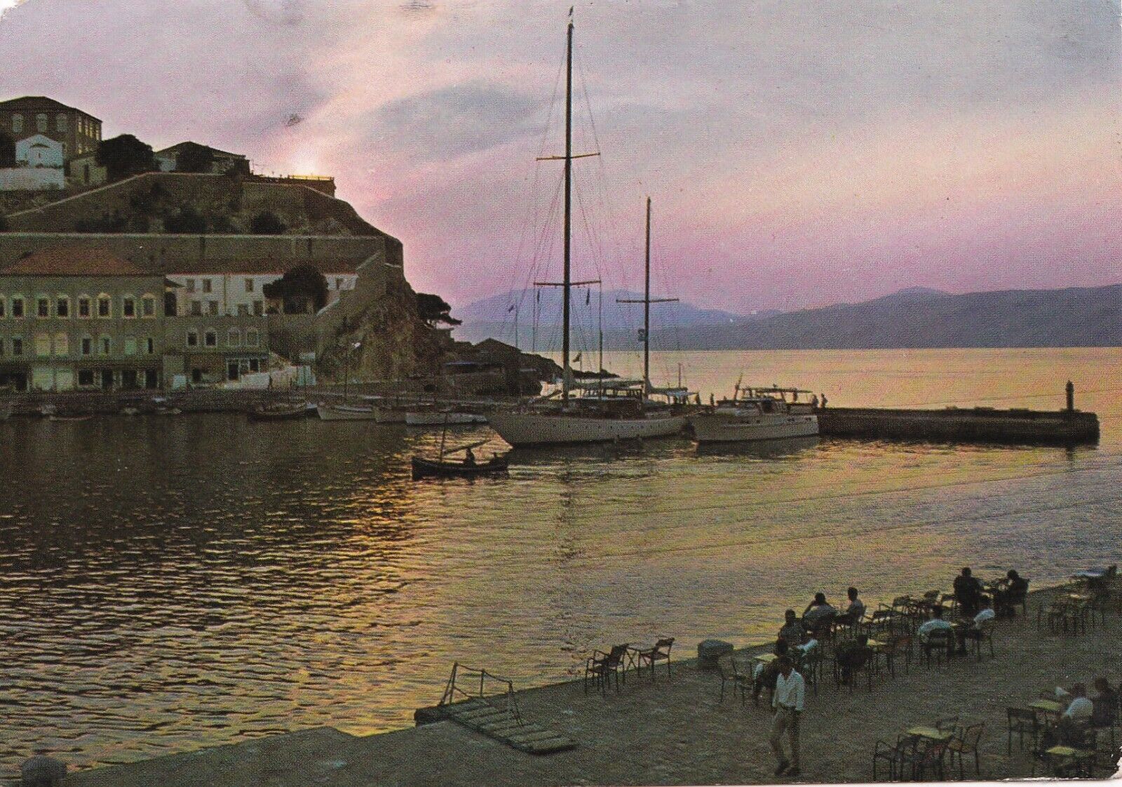 Hydra\'s Embrace: A Sunset Symphony in the Sporades,Postcard,Greece,Saronic Gulf