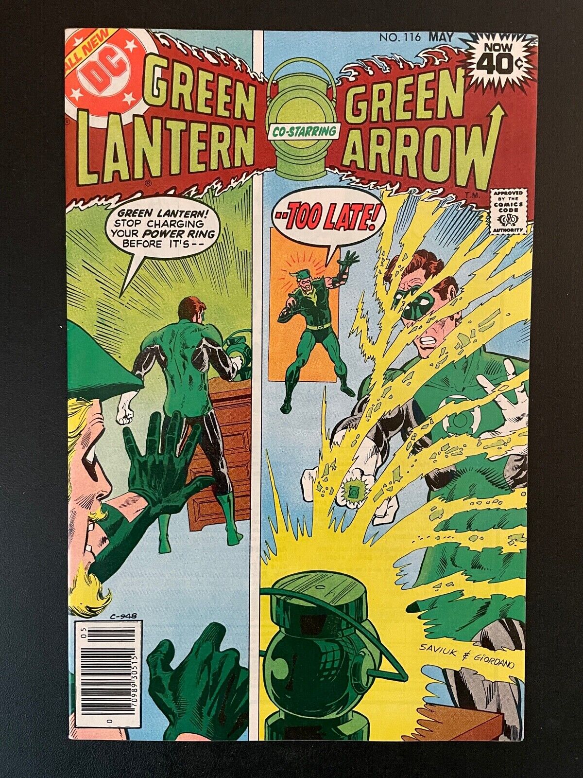 Green Lantern w/Green Arrow 116 Guy Gardner App High Grade DC Comic D18-5