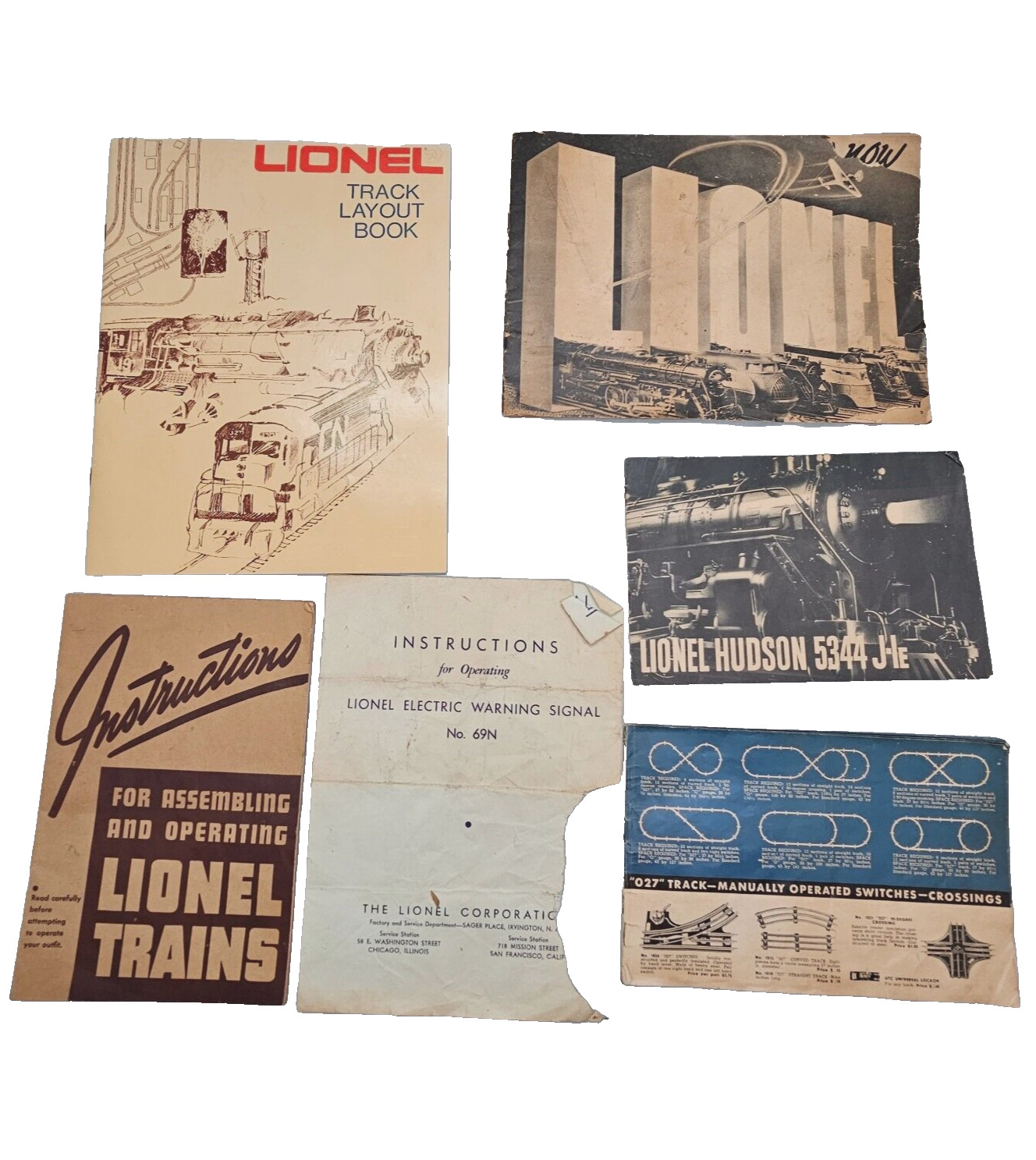 Vintage Lionel Trains Instruction Booklets Assembling Operating Layout Catalog