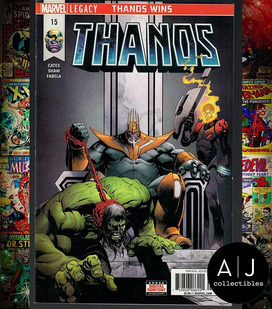 Thanos #15 VF+ 8.5 1st Cameo App Silver Surfer as Fallen One Donny Cates 2018