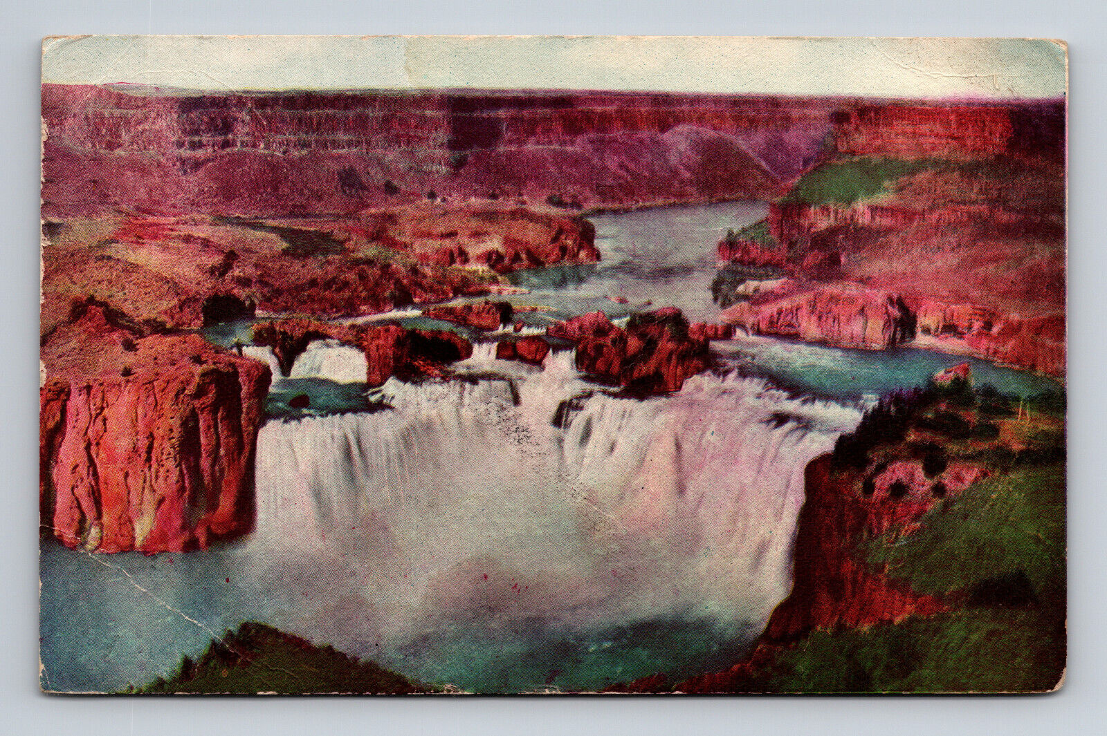 c1907 DB Postcard Shoshone Falls Idaho Waterfalls ID Posted 1c Franklin