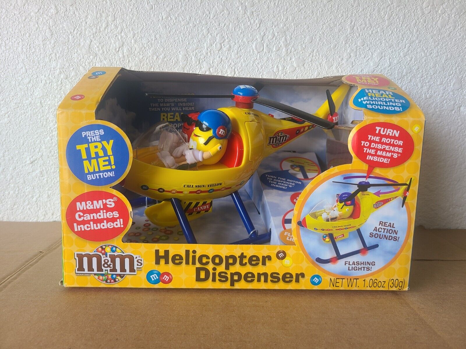 M&M\'s Helicopter Candy Dispenser - Rare/Retired Collectible