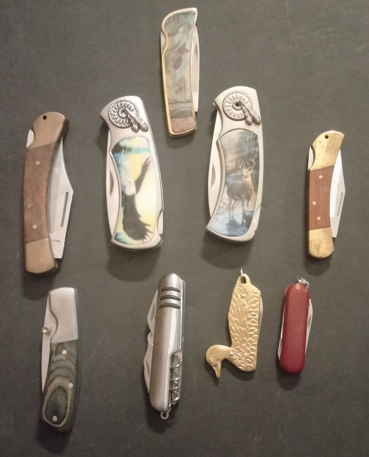 Mixed Lot Of 9 Pocket Folding Knives - Pre-owned