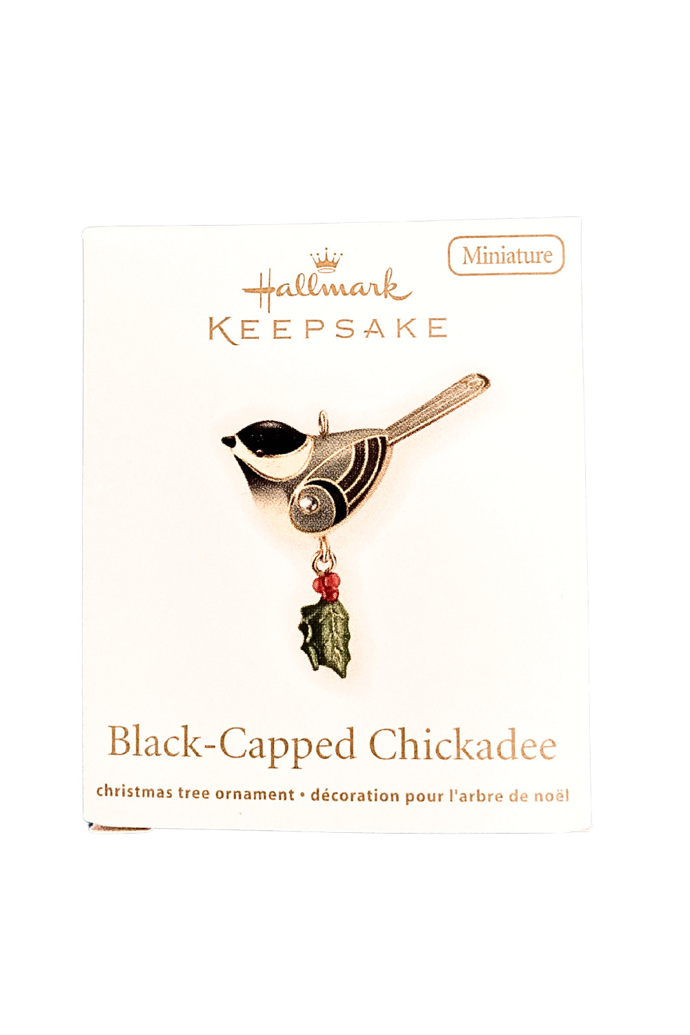 2011 Hallmark Keepsake Ornament Black-Capped Chickadee - NIB - Miniature