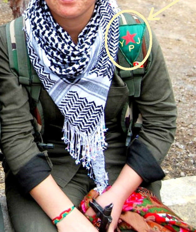 Anti-Isis Syria Kurdish Freedom Fighter PESHMERGA پێشمەرگە YPJ velkrö Insignia