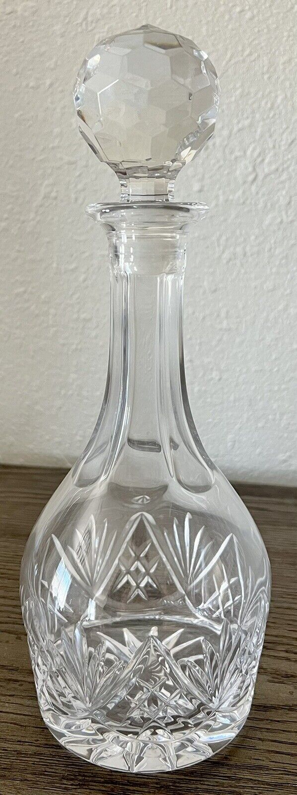 Vintage DENBY Fine Crystal Liquor Wine Barware Decanter W/ Stopper ITALY 