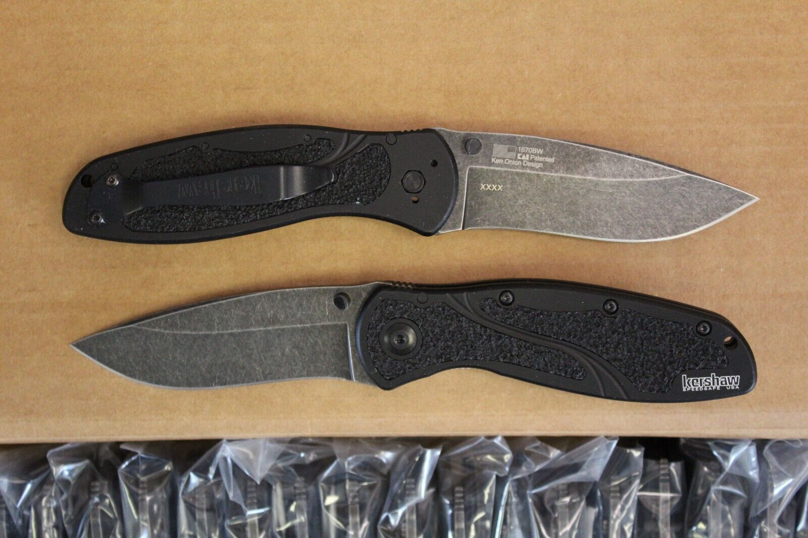 Kershaw 1670BW Blur BlackWash, Assisted Opening Folding Knife, Brand New Blem