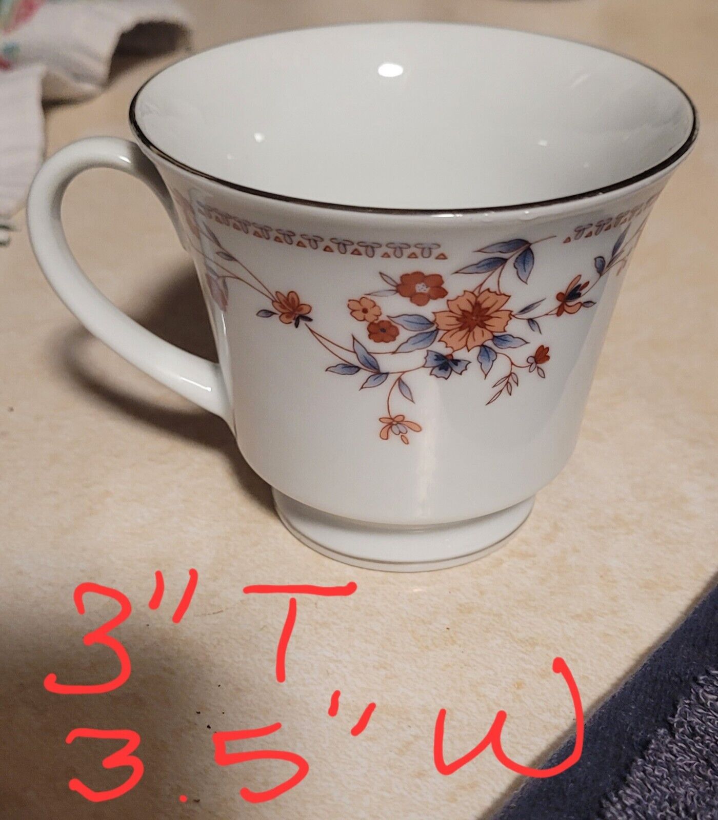 Dynasty Fine China Footed Tea Cup 3\