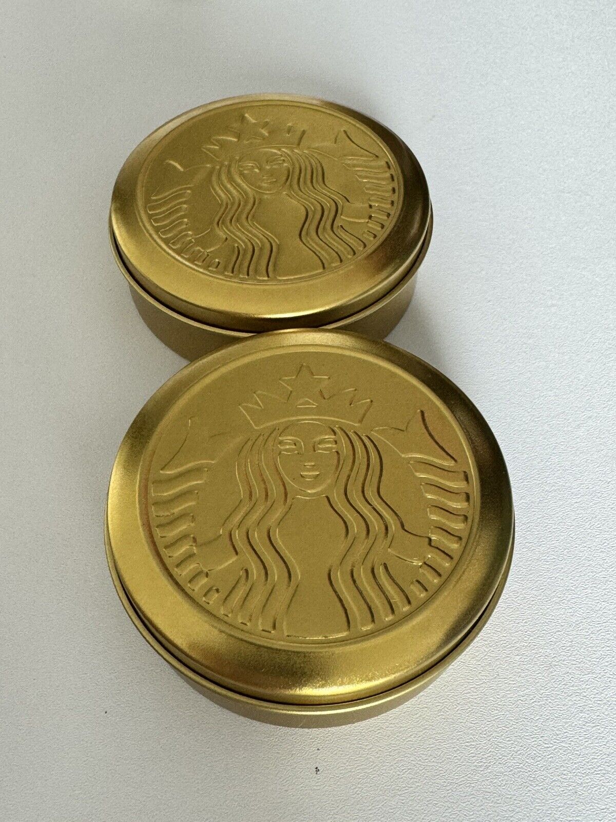 Starbucks Korea Gold Containers X2