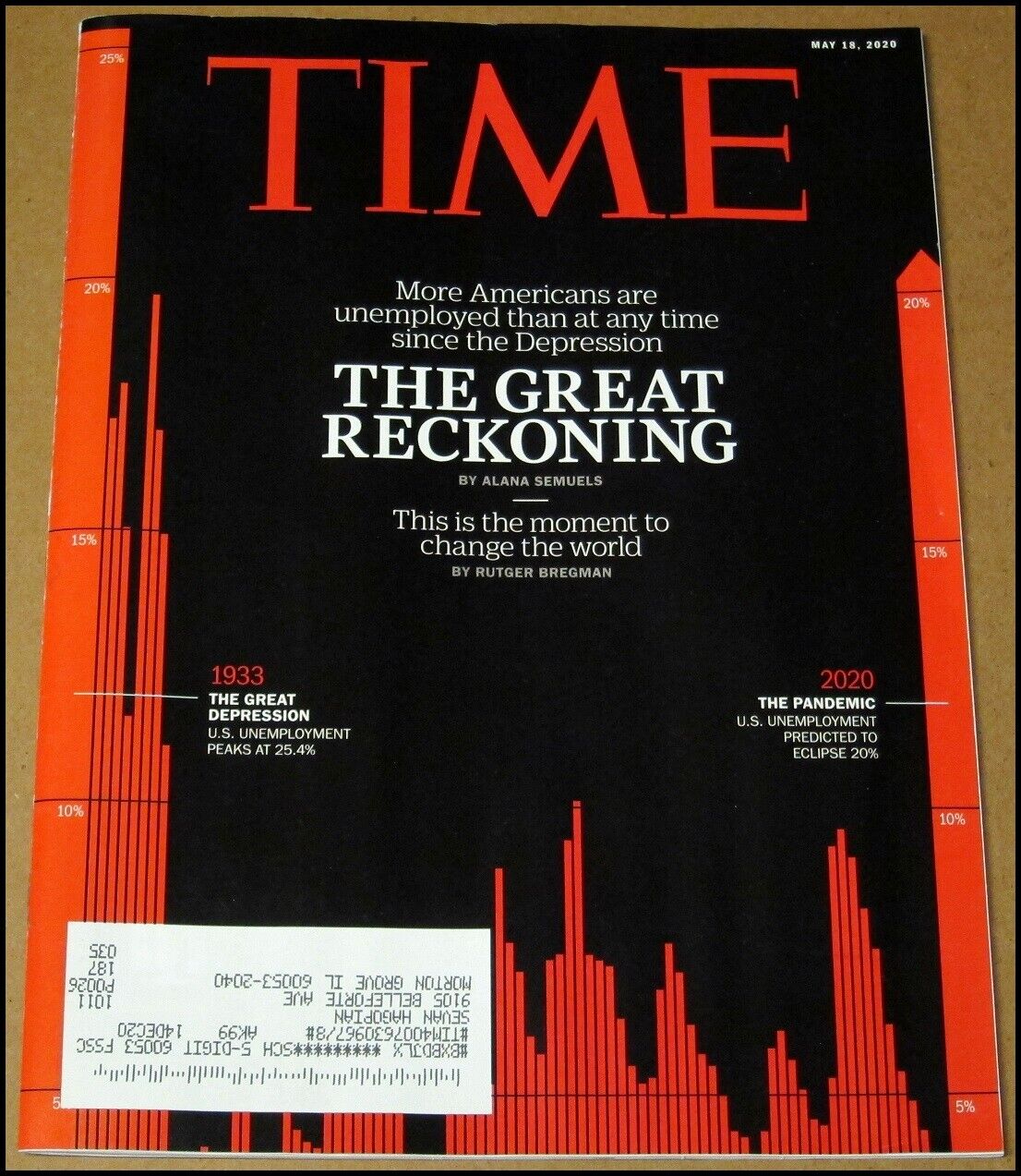 5/18/2020 Time Magazine The Great Reckoning Pandemic Unemployment Economy Bees