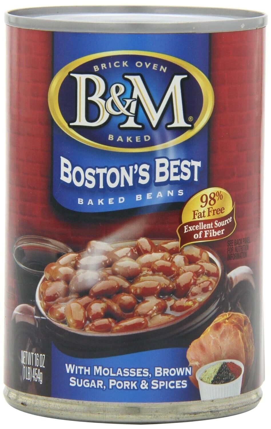 B&M Baked Beans, Boston's Best, 16 Ounce Pack of 12