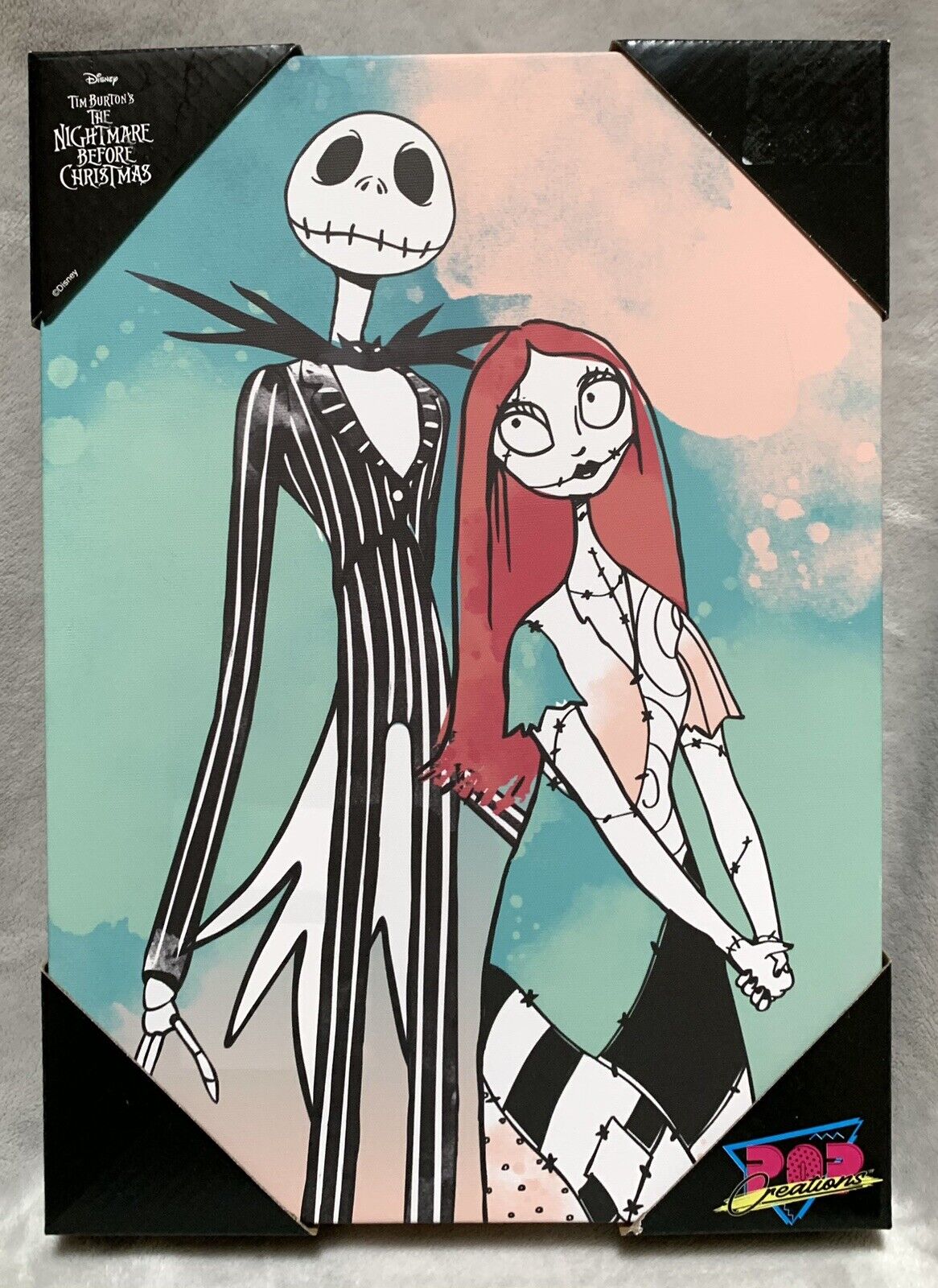 NEW The Nightmare Before Christmas JACK & SALLY Canvas Wall Art 14in x 10in