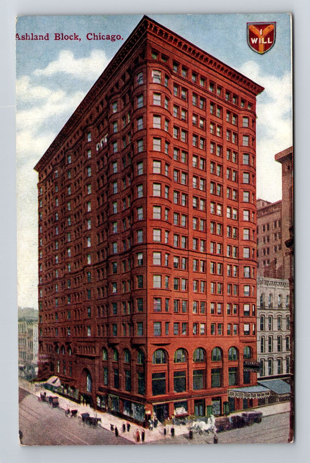 Chicago, IL-Illinois, Building On Ashland Block Antique, Vintage Postcard
