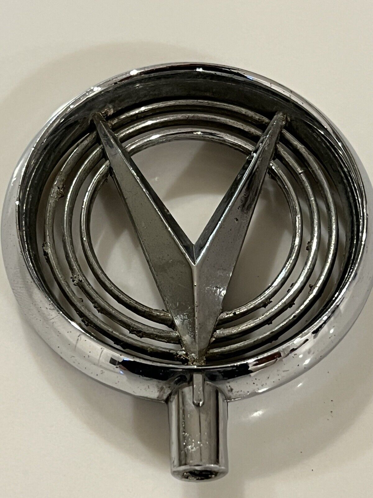 Vintage 1955 Buick Roadmaster Chrome V Hood Ornament Emblem 