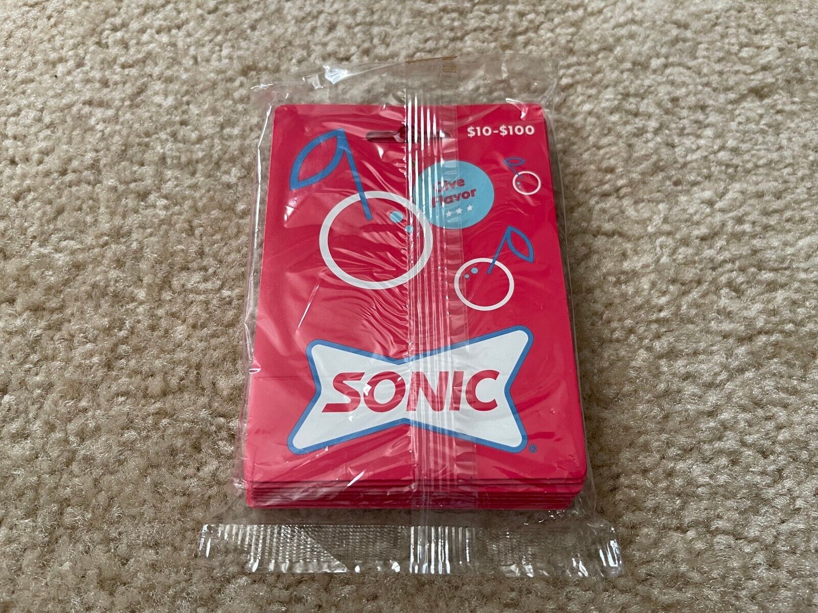 Sonic Gift Card $10-100 10 pack bundle No Balance/Not Activated Collectible