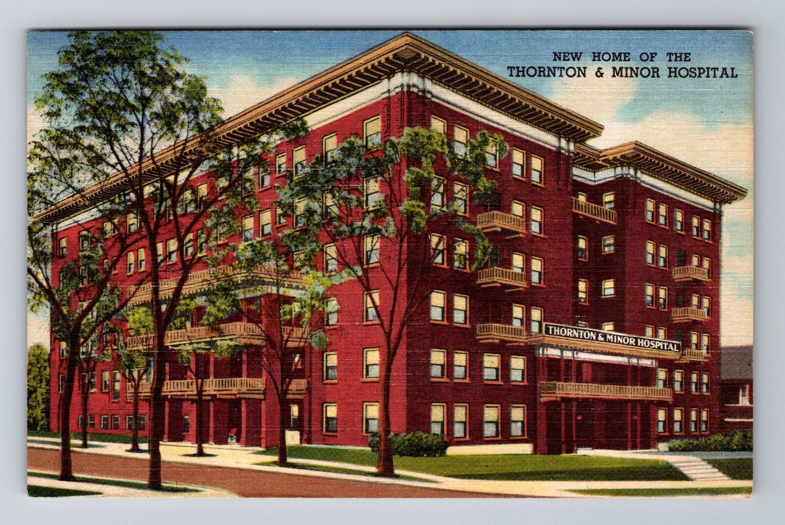 Kansas City MO-Missouri, New Hospital Home, Antique Vintage c1953 Postcard