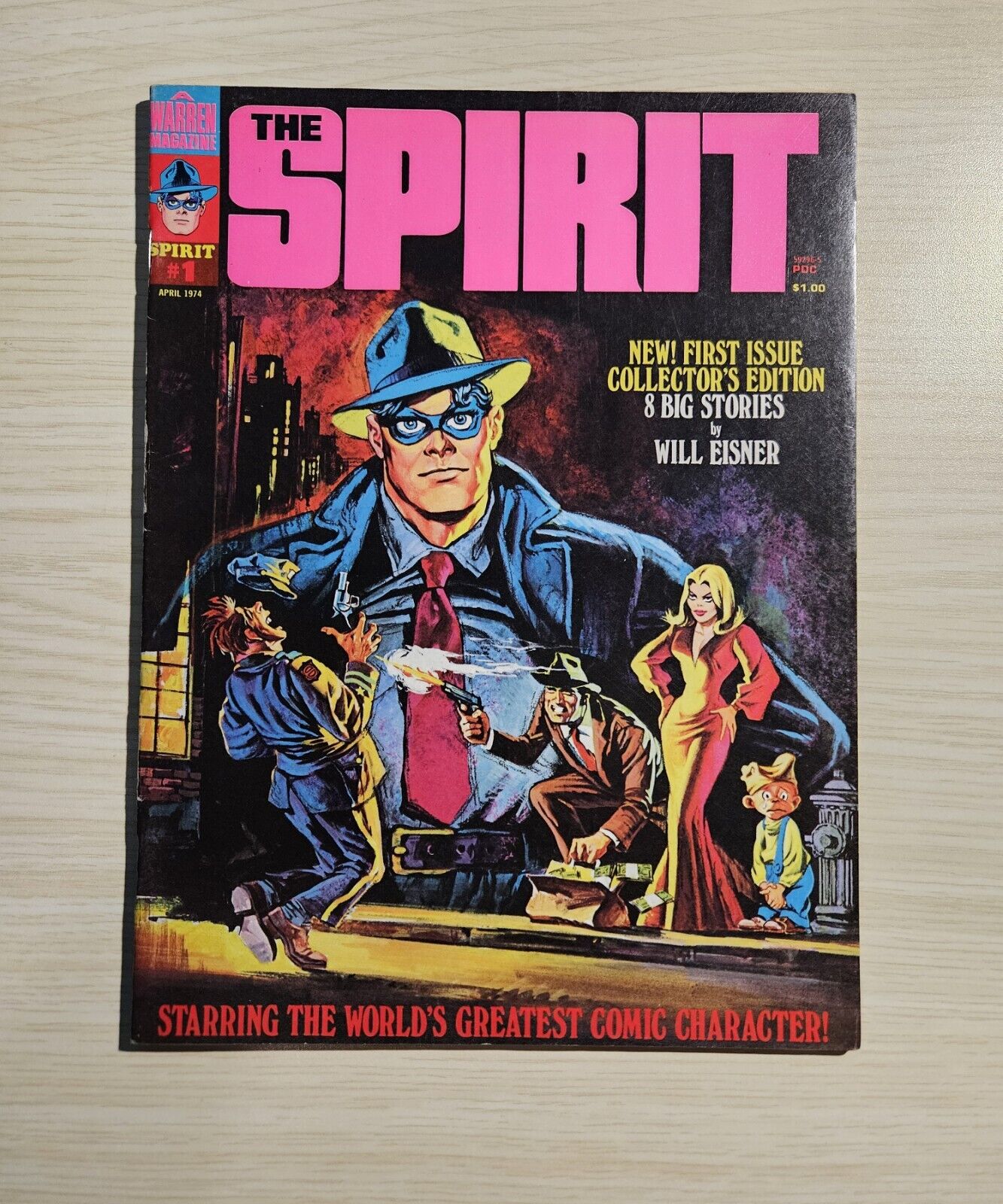 The Spirit Magazine #1 1974 Will Eisner, Basil Gogos cover Warren