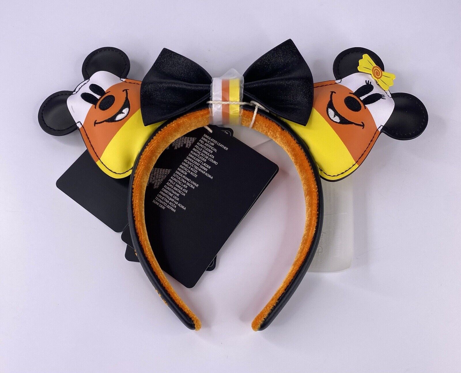 Loungefly Disney - Mickey & Minnie Candy Corn Faux Leather Headband NWT