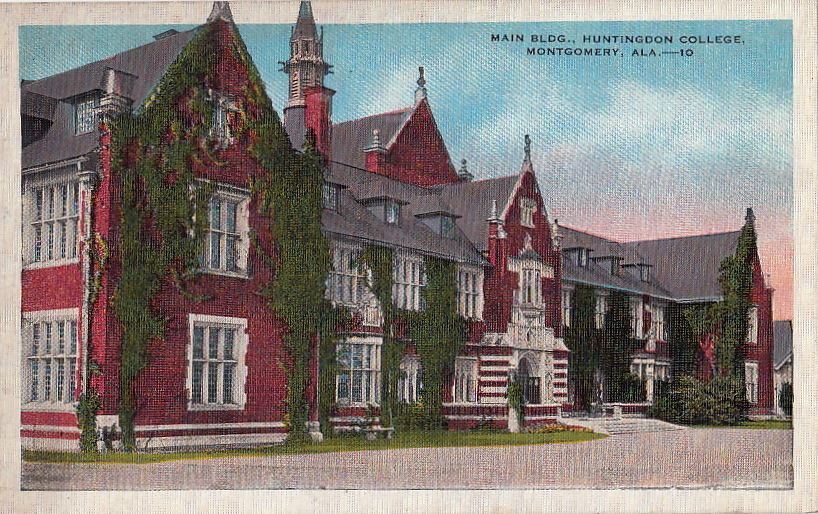  Postcard Main Bldg Huntingdon College Montgomery AL 