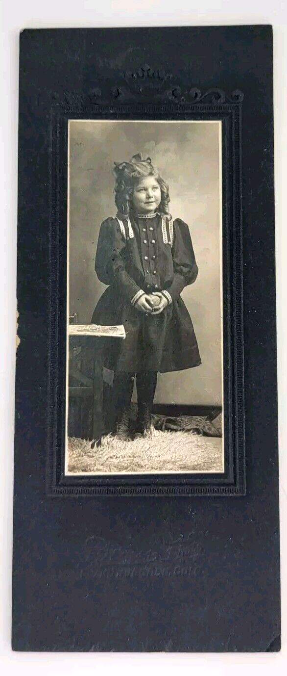 Antique Boarded Photo Young Girl ID\'d Helen Lindsey Dean Photo Grand Junction CO