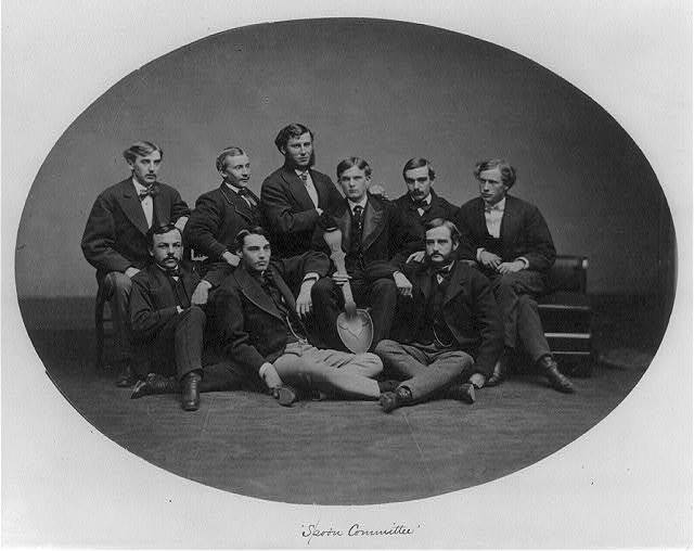 Spoon Committee,Students posed with large spoon,1868,Yale University,Education