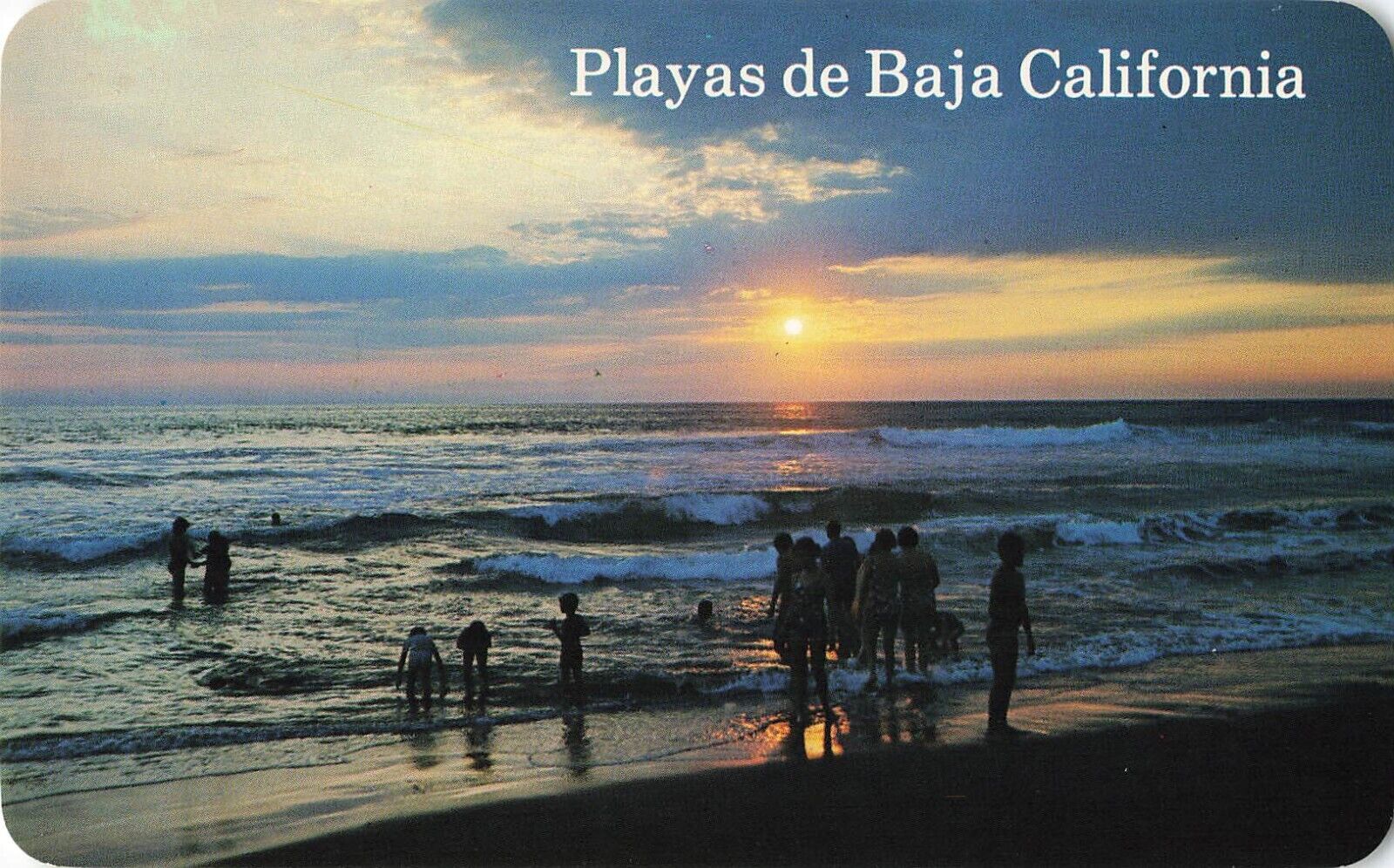 Postcard Tijuana, Mexico: Beautiful Sunset and Beaches of Baja California