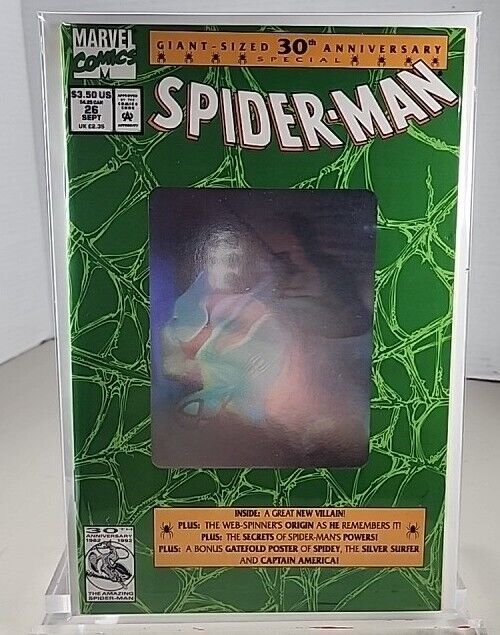 Spider-Man #26 - 1992 Marvel Comic - Hologram Cover - Retells Origin
