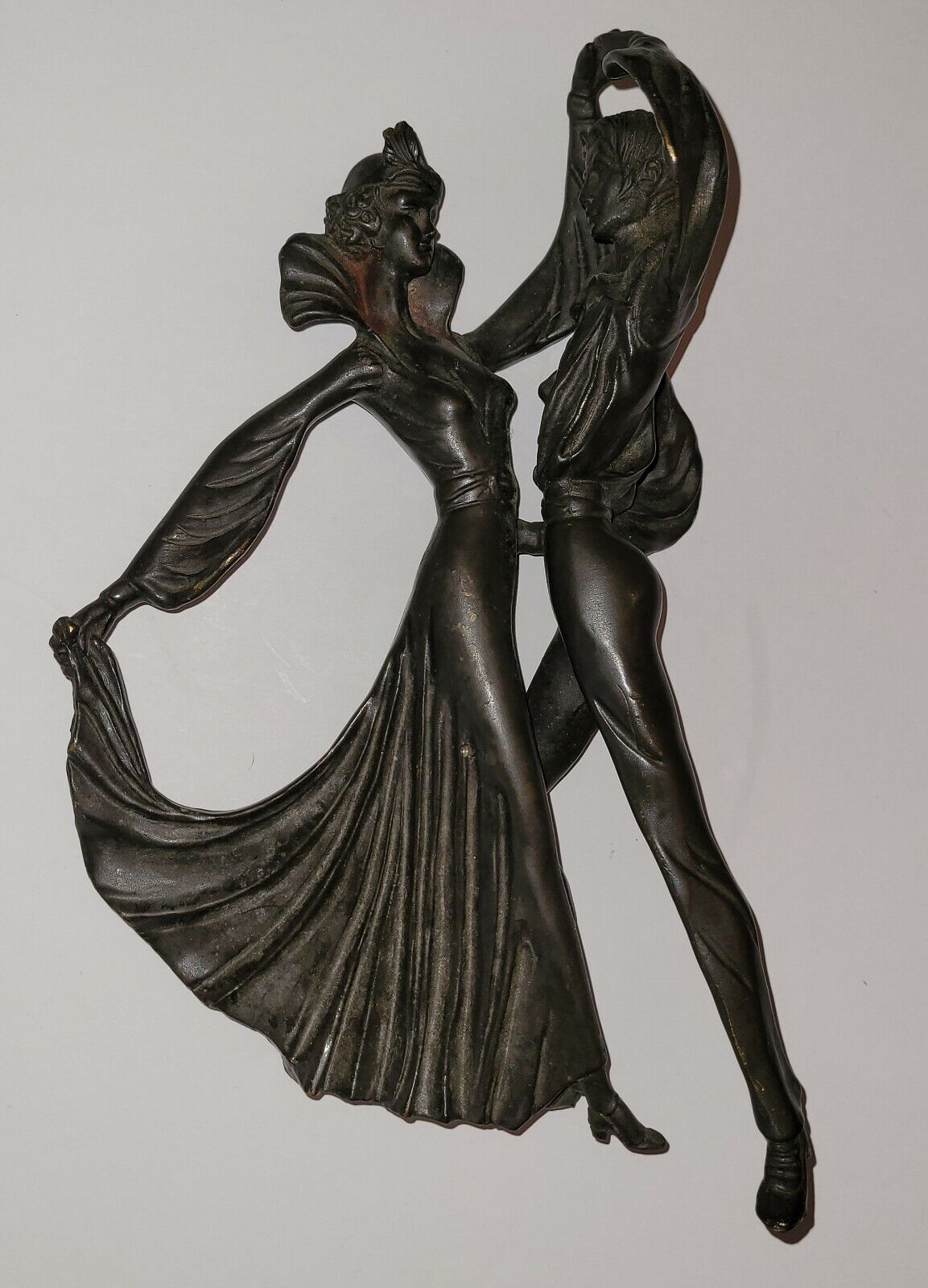 Vintage Art Deco Bronze Figurine Figure Tango D H Chiparus Dancing Couple 10\