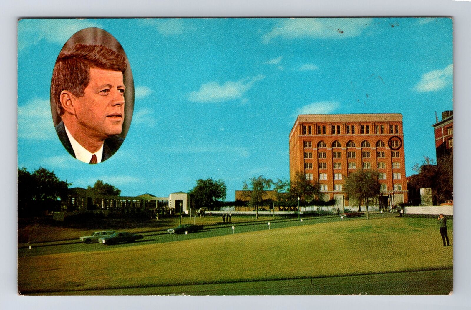 Dallas TX-Texas, President Kennedy's Assassination Site, Vintage c1964 Postcard