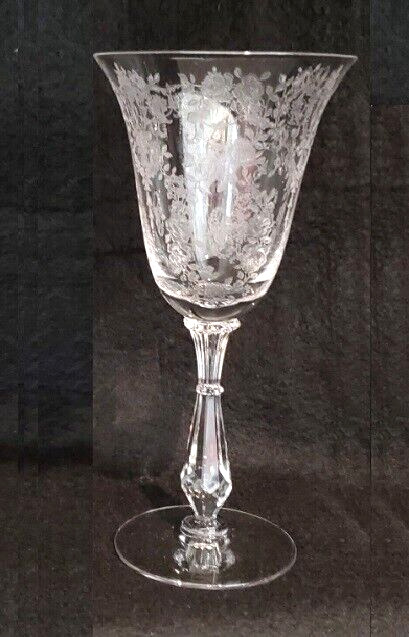Tiffin-Franciscan Cherokee Rose Crystal Water Goblet 8\