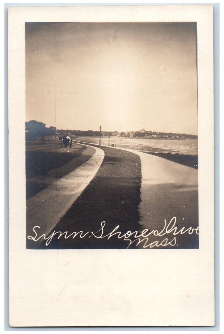 c1910's Shore Drive Beach View Lynn Massachusetts MA RPPC Photo Postcard