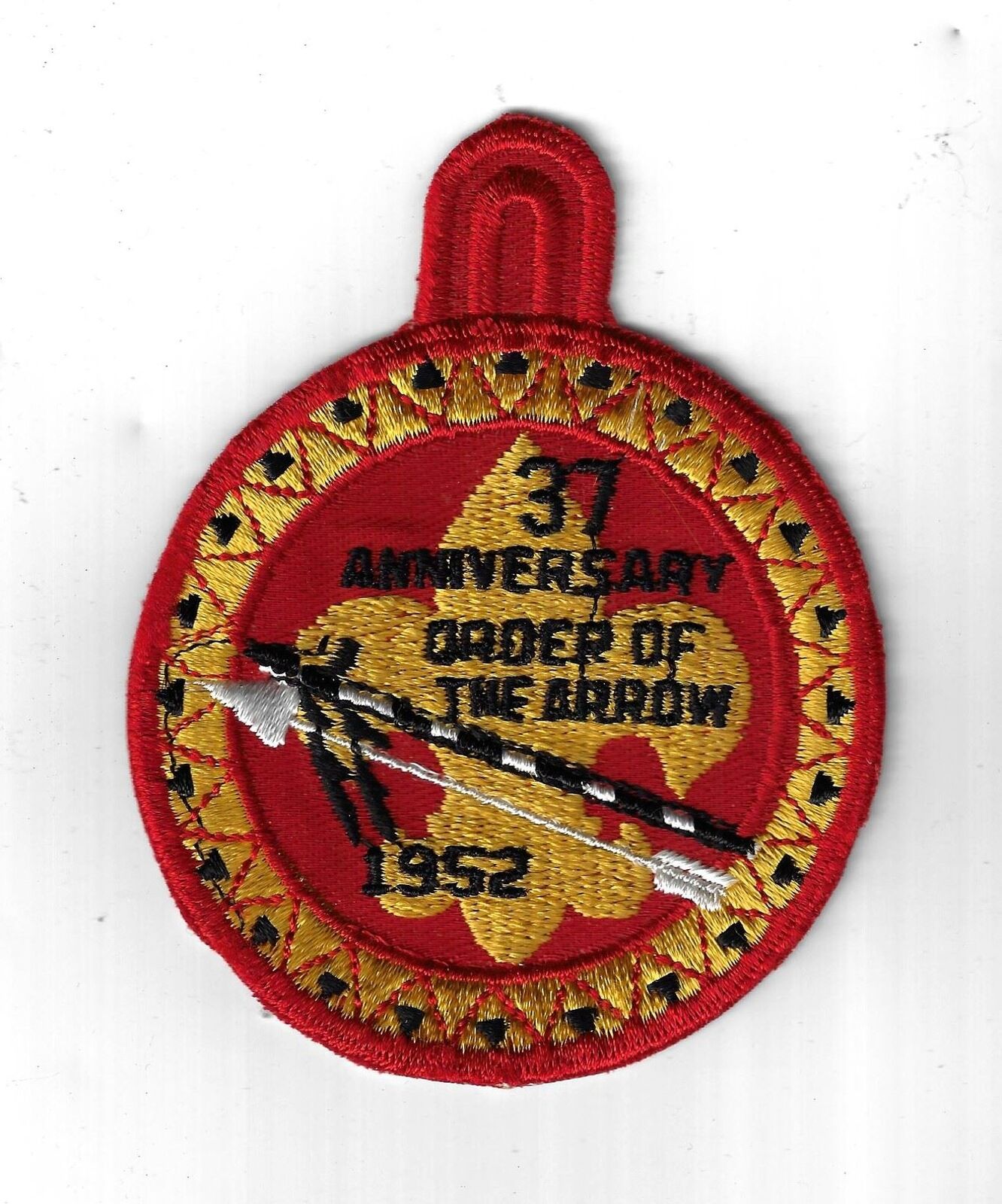Authentic 1952 NOAC Patch Order of The Arrow RED Bdr. [J1137]