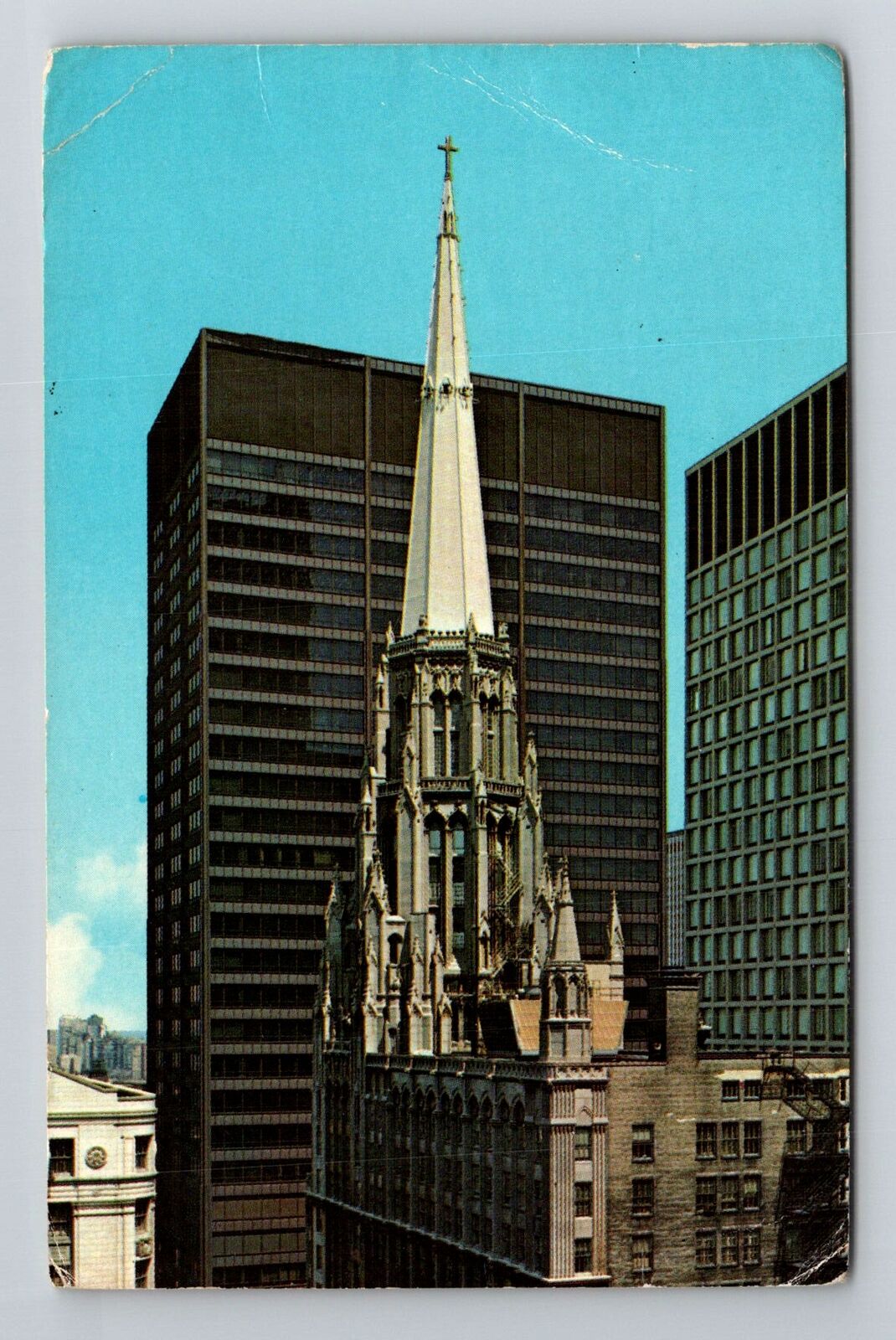 Chicago IL-Illinois, Chicago Temple, First United Methodist, Vintage Postcard