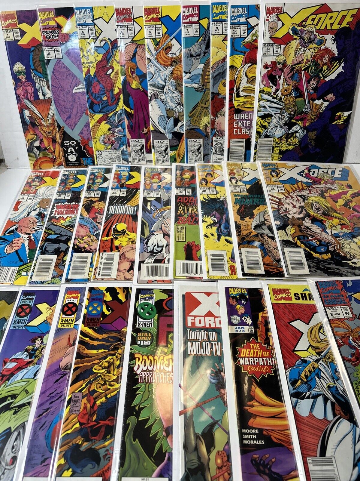 Huge X-Force Lot Of 27 Between #1-73 (Marvel 1991-97)