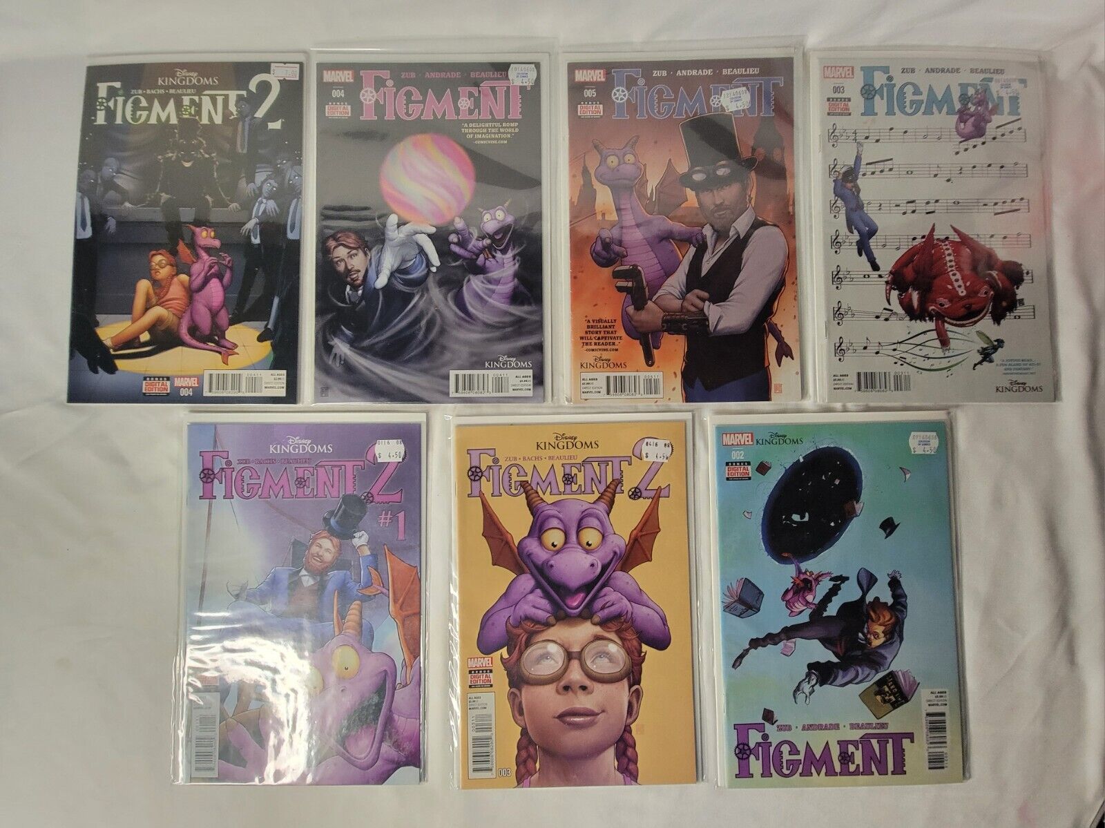 Disney Figment Comic Book Set, Figment 2 #1,3,4, First Print