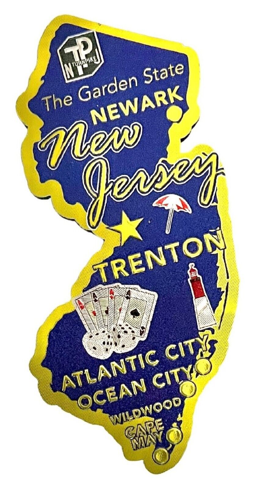 New Jersey The Garden State Foil Fridge Magnet