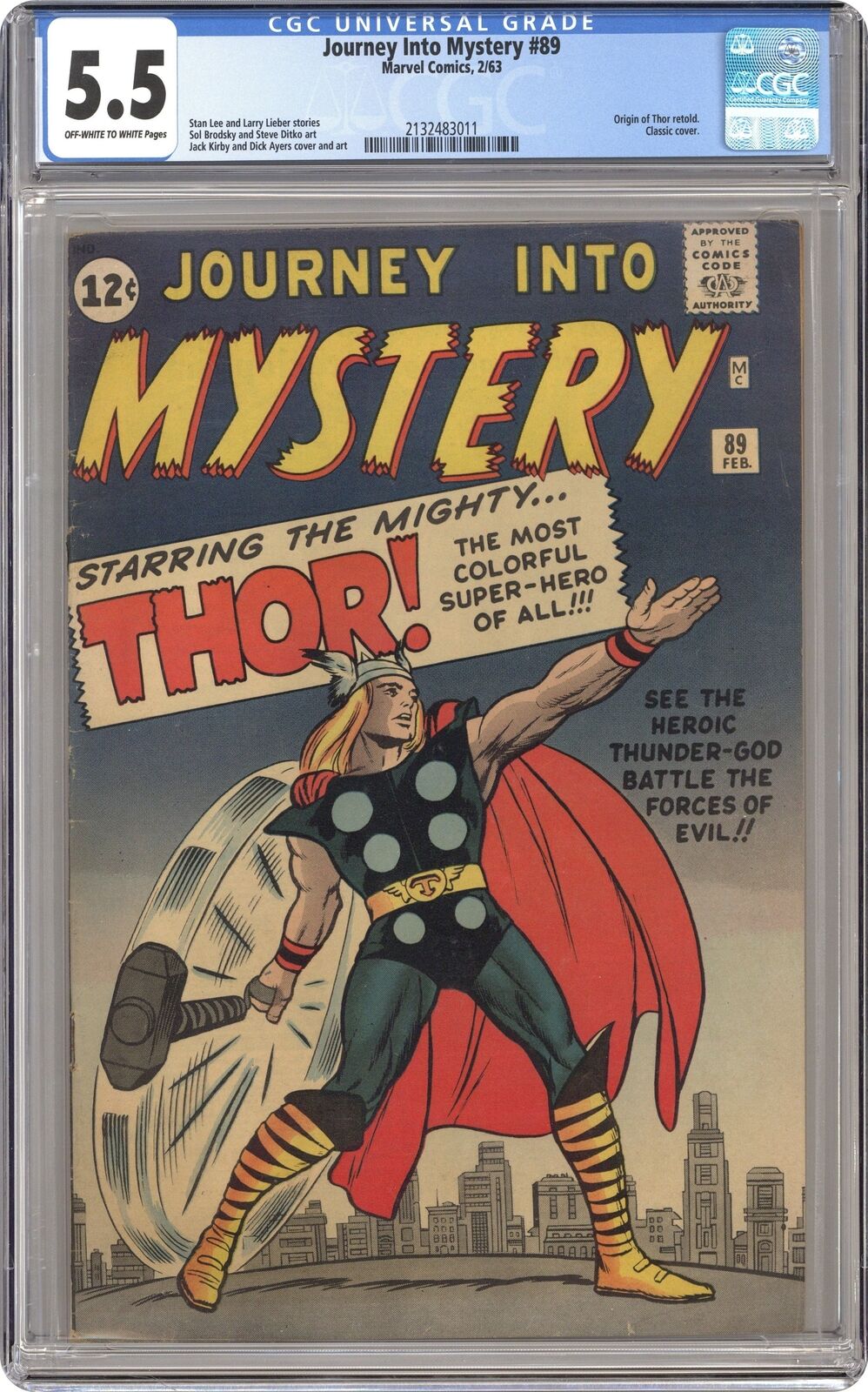 Thor Journey Into Mystery #89 CGC 5.5 1963 2132483011
