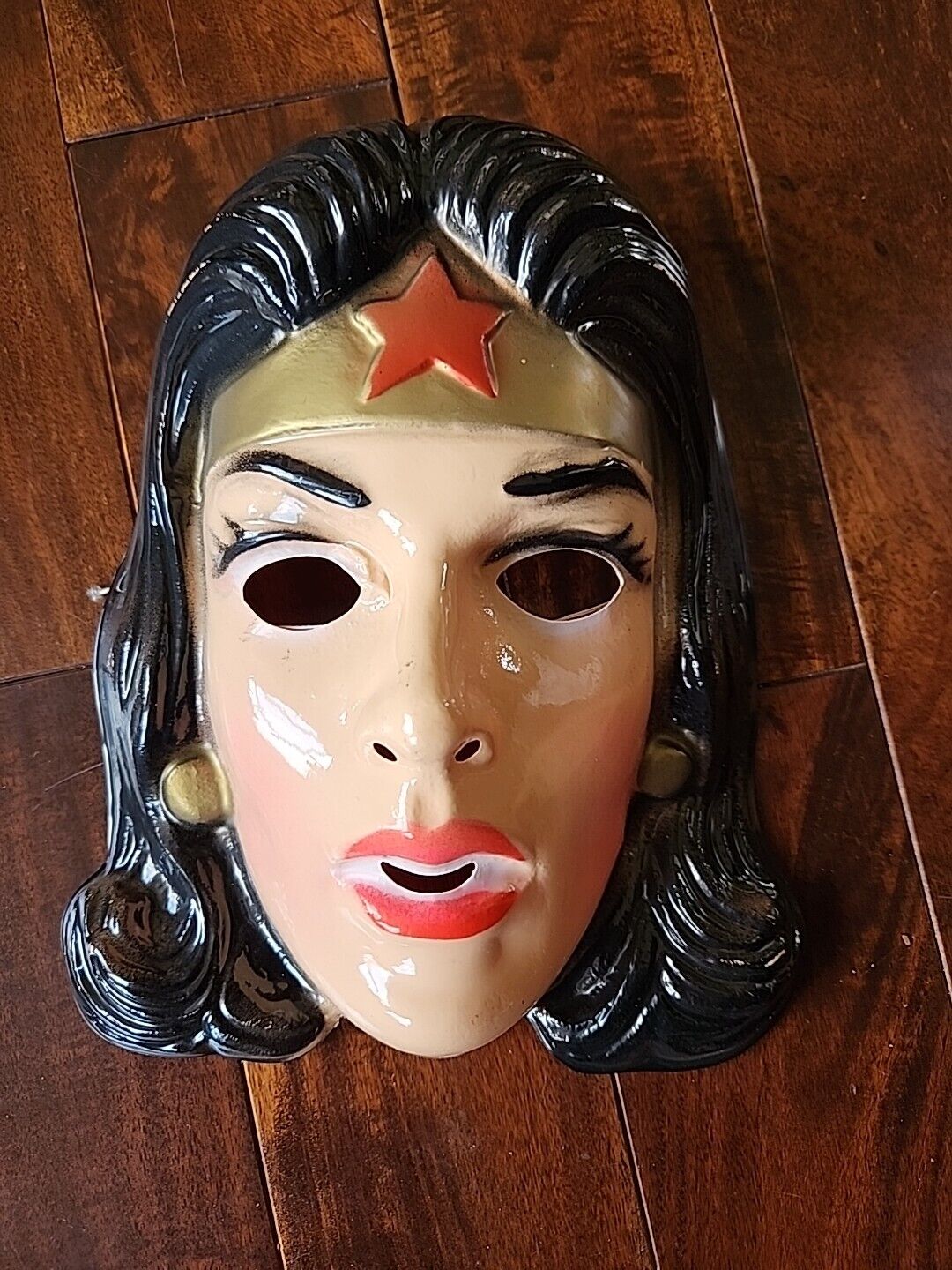 Vintage Ben Cooper Wonder Woman Halloween Costume Mask Only 1976 Toy 